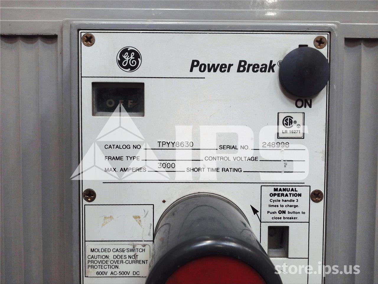 3000 Amps GE Tpyy Power Break Mo/bi Unused Surplus (tpyy8) - Image 5