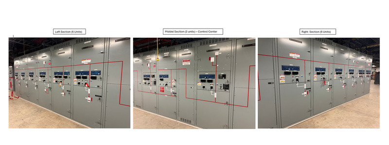 General Electric, 25 KV switchgear lineup, 1200amp with Power Vac breaker VB1 27.0-16-0 - Image 3