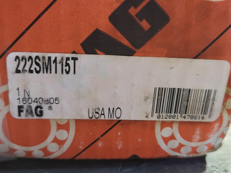 FAG #222SM115T, split spherical roller bearing, new surplus - Image 2