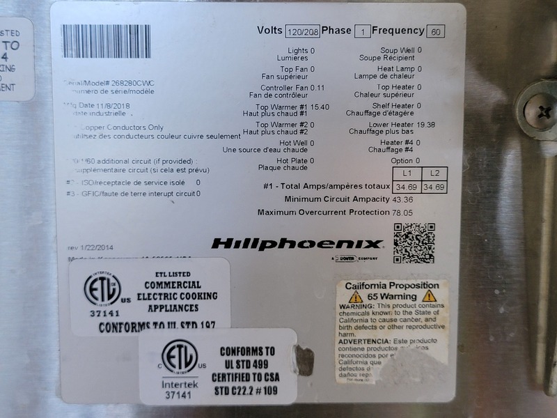 Hillphoenix #CWC-12, counter carving station, 12', 120/208 V., 2018 - Image 2