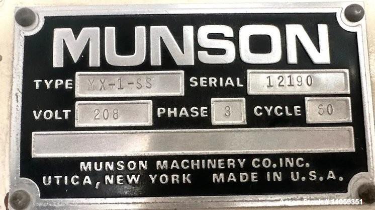 1 cu.ft., Munson #MX-1-SS, Rotary Blender, liquid spray nozzle, Stainless Steel - Image 8