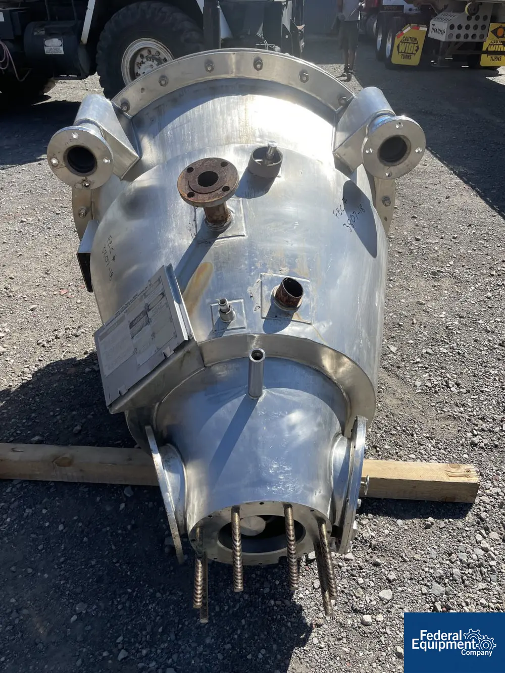 10.2 cu.ft. J.H. Day #FA-10, Nauta Mixer, 304 Stainless Steel, 125 psi jacketed, 1981 - Image 3