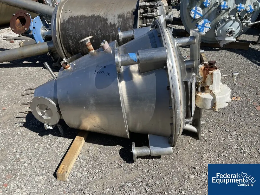 10.2 cu.ft. J.H. Day #FA-10, Nauta Mixer, 304 Stainless Steel, 125 psi jacketed, 1981 - Image 4