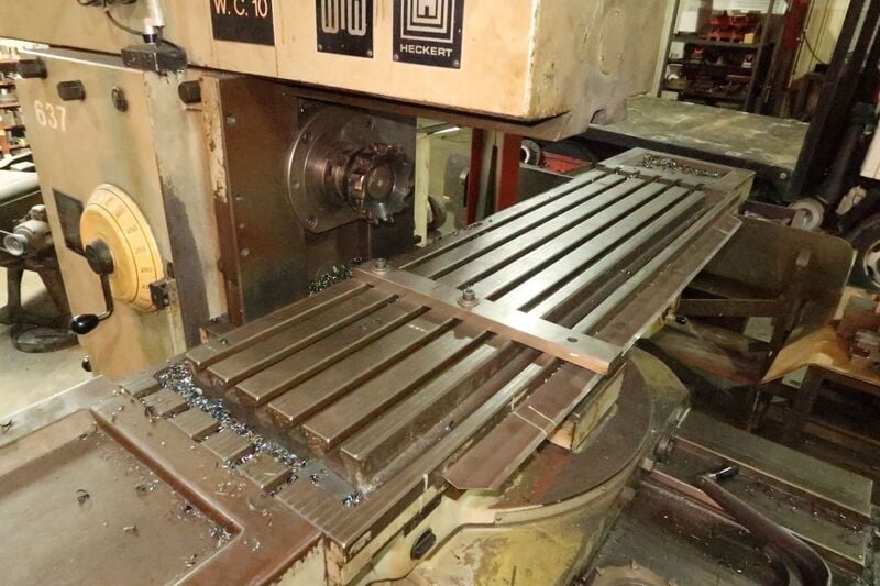 Heckert, WMW #F4000VI/2, universal knee type horizontal mill w/2 arbor supports, 16" x63" table - Image 6