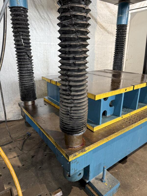 100 Ton, Dake #18-255, hydraulic 4-post spotting press, 36" stroke - Image 8