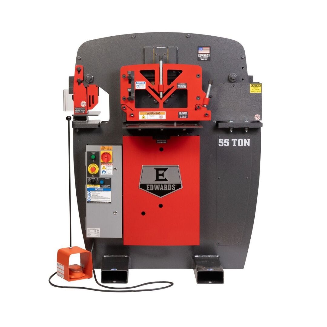 4" x 4" x 1/4" Edwards #ED9-IW55-3P230, ironworker, 55 ton, 230 V., 3 phase, new - Image 1