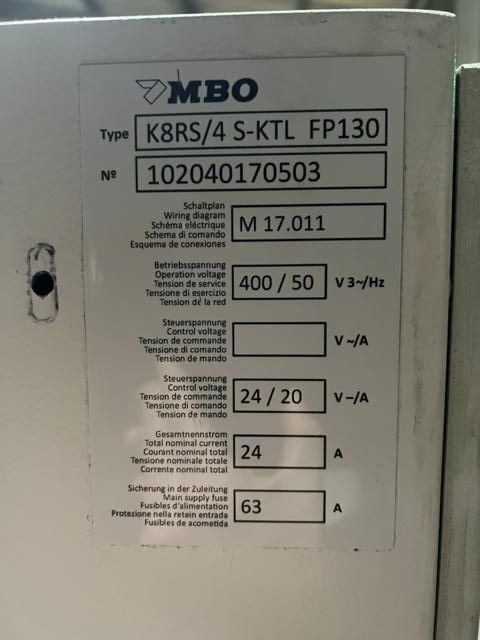 MBO #K8-RS-S-KTL/4, Combination Folder, RS package, 2017 - Image 10