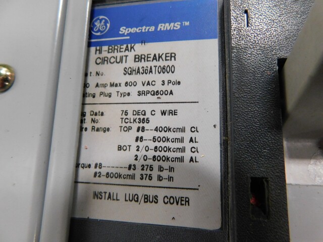600 Amp. General Electric, Spectra Series, panelboard, 4-wire, 120/208Y Volts, 3 phase - Image 6