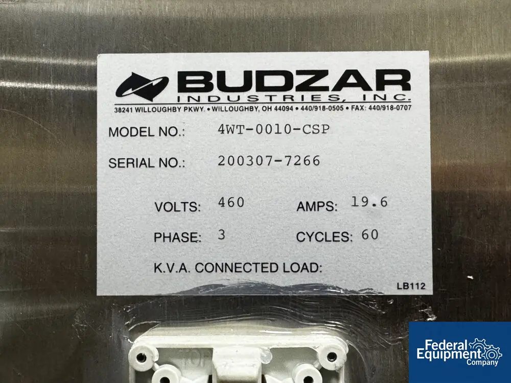 Budzar #4WT-0010-CSP, Temperature Control Unit, 460 V., 4-zone - Image 2