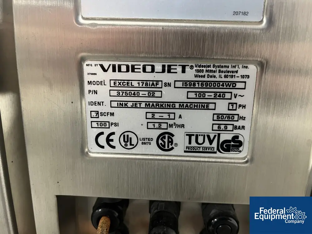 VideoJet #Excel-178iAF, Ink Jet Coder, - Image 2