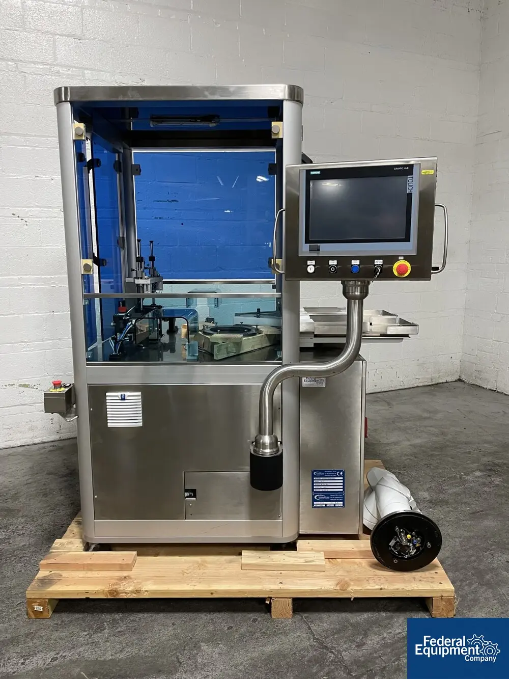 Brevetti #A1, Vial Inspection Unit, 360 PPH, 8-95mm diameter x 240mm max H vials, w/ robot arm, 2016 - Image 2