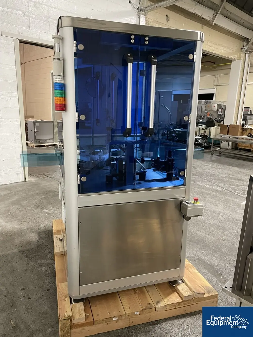 Brevetti #A1, Vial Inspection Unit, 360 PPH, 8-95mm diameter x 240mm max H vials, w/ robot arm, 2016 - Image 6