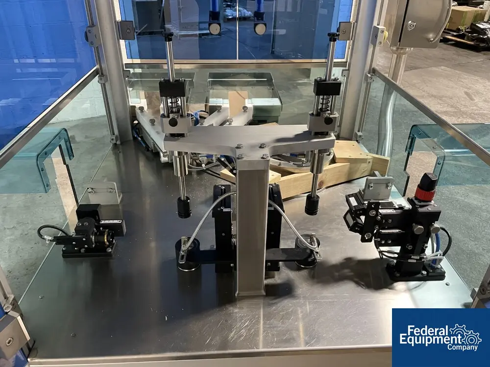 Brevetti #A1, Vial Inspection Unit, 360 PPH, 8-95mm diameter x 240mm max H vials, w/ robot arm, 2016 - Image 7