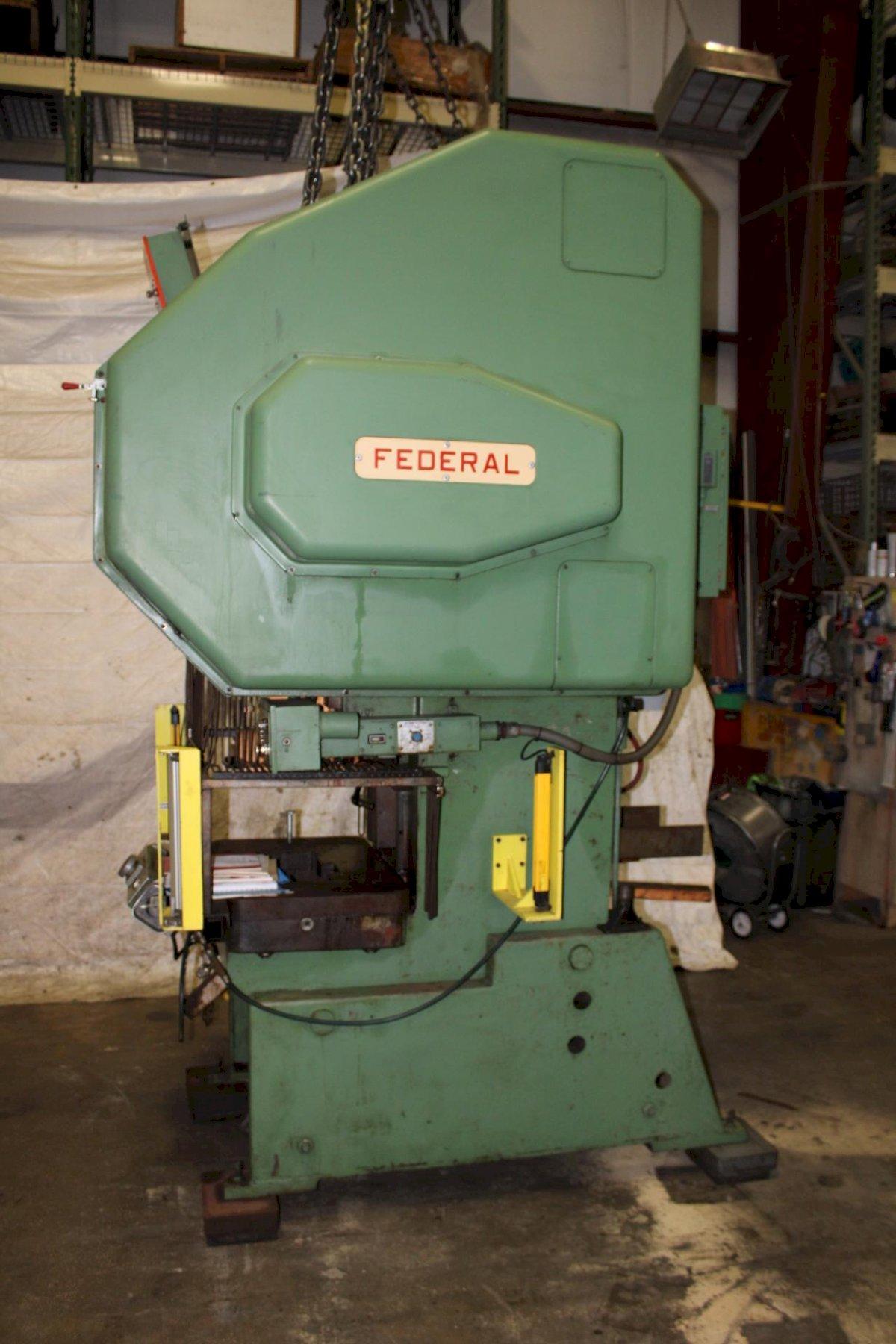 60 Ton, Federal #60, OBI metalworking punch press, 4" stroke, 13" Shut Height, 2.5"ram adj., 45-90 SPM, 32" - Image 3