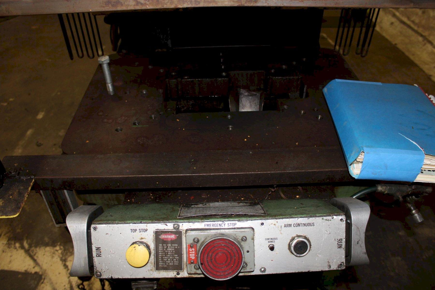 60 Ton, Federal #60, OBI metalworking punch press, 4" stroke, 13" Shut Height, 2.5"ram adj., 45-90 SPM, 32" - Image 9