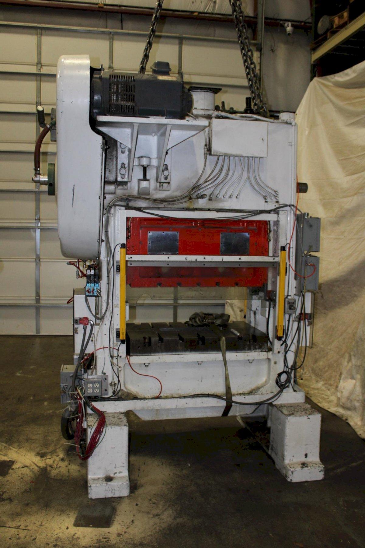 60 Ton, Minster #P2-60, straight side double crank, 1.5" stroke, 18" Shut Height, 1" ram adj., 42" x25"bed - Image 5