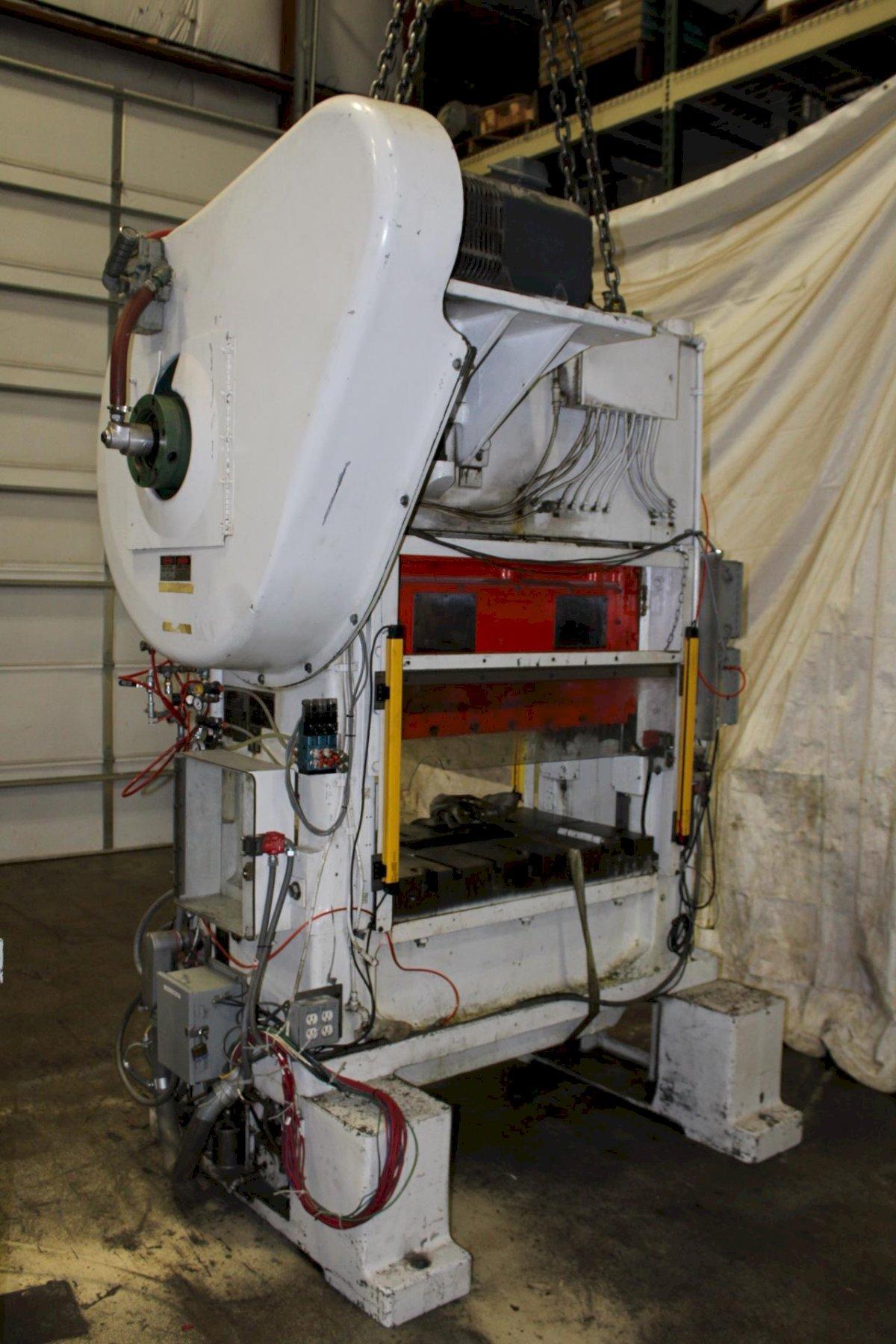 60 Ton, Minster #P2-60, straight side double crank, 1.5" stroke, 18" Shut Height, 1" ram adj., 42" x25"bed - Image 7