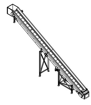14" wide x 31' long, MC3 Conveyor #3, Slider Bed Belt Conveyor (D-Style), cleated belt, new surplus - Image 3
