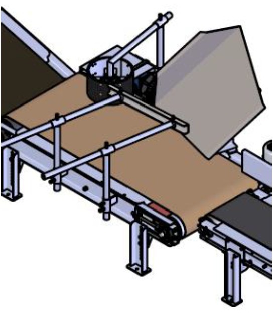 55" wide x 6' long, Express Scale belt conveyor, bag turner conveyor & knockdown conveyor - Image 3