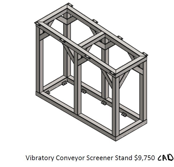 Custom Fabricated Steel Stand for Forsbergs vibratory conveyor - Image 4