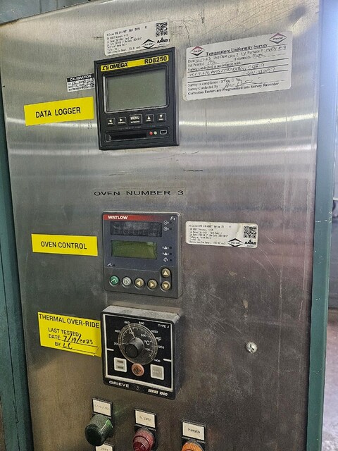 60" width x 72" H x 60" D, Grieve, electric high temperature walk-in oven, 1200°F - Image 6