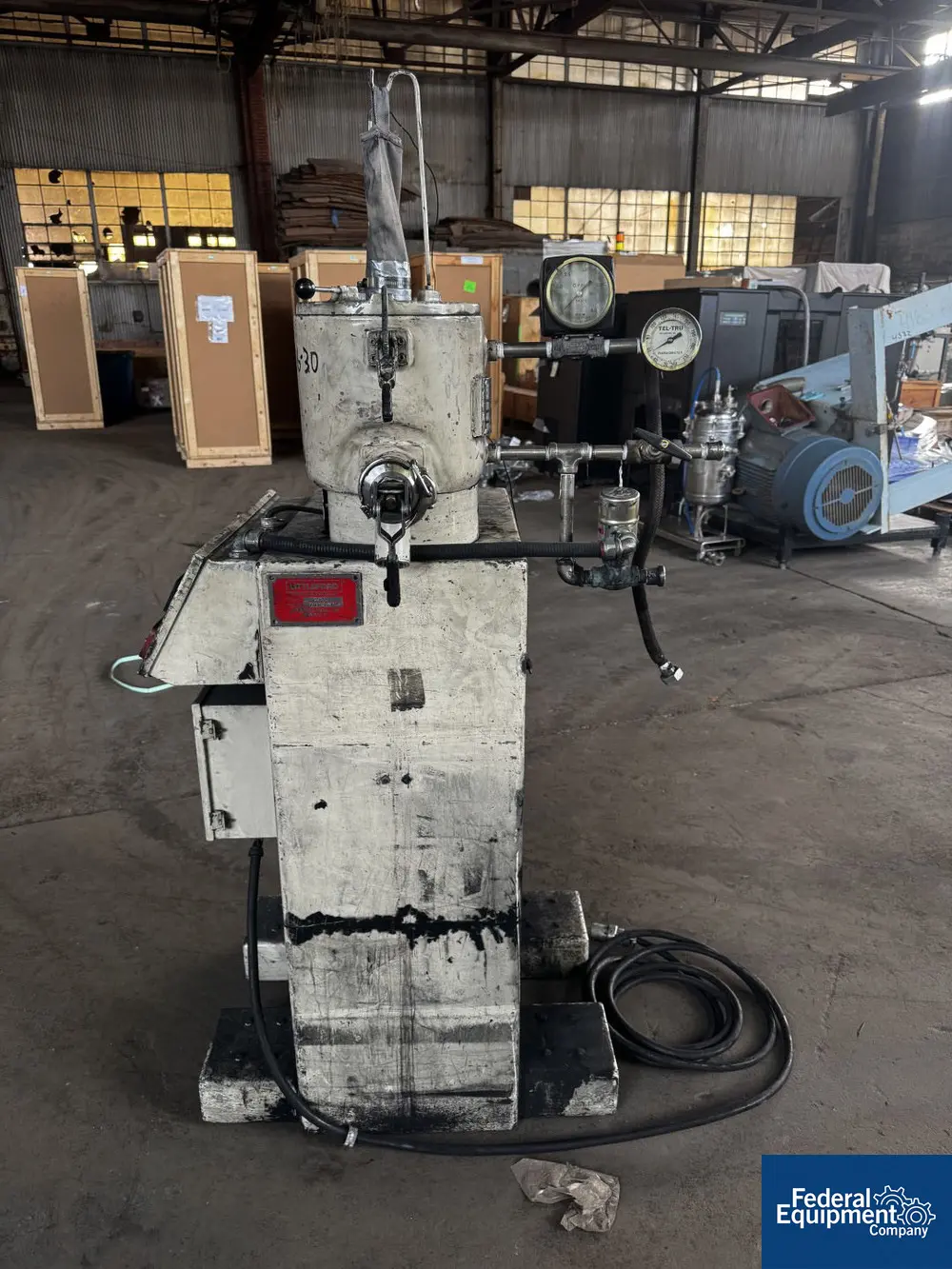 10 liter Littleford #W-10, High Intensity Mixer, Stainless Steel, 125 psi jacket, on stand - Image 3