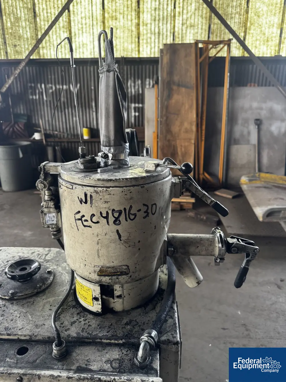 10 liter Littleford #W-10, High Intensity Mixer, Stainless Steel, 125 psi jacket, on stand - Image 6