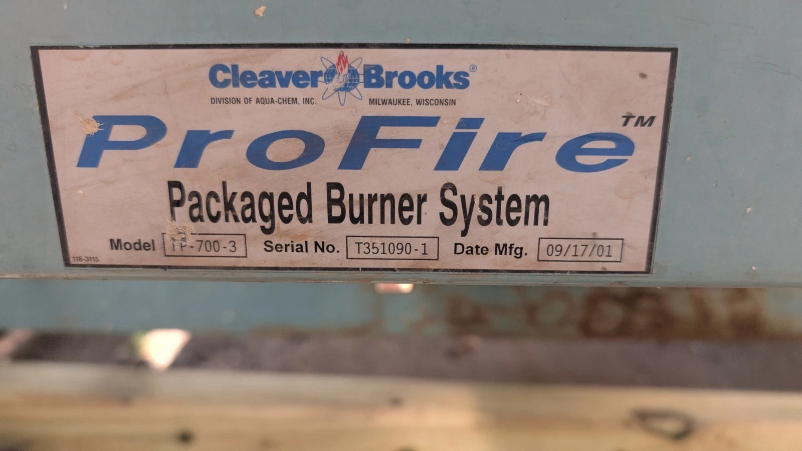 250 HP Cleaver-Brooks, Packaged Firetube Gas Boiler, 10,4600 BTU, 125 PSI - Image 9