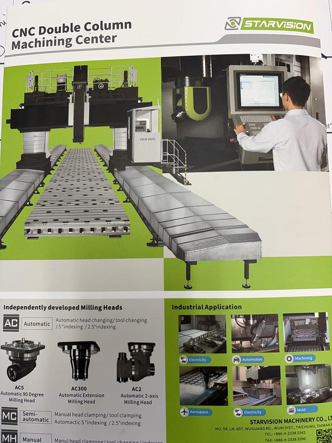 Starvision #CM8237, bridge mill, 323" X Travel, 145" Y Travel, 39.4" Z, 130" between housing, 4200 RPM, 315" - Image 3