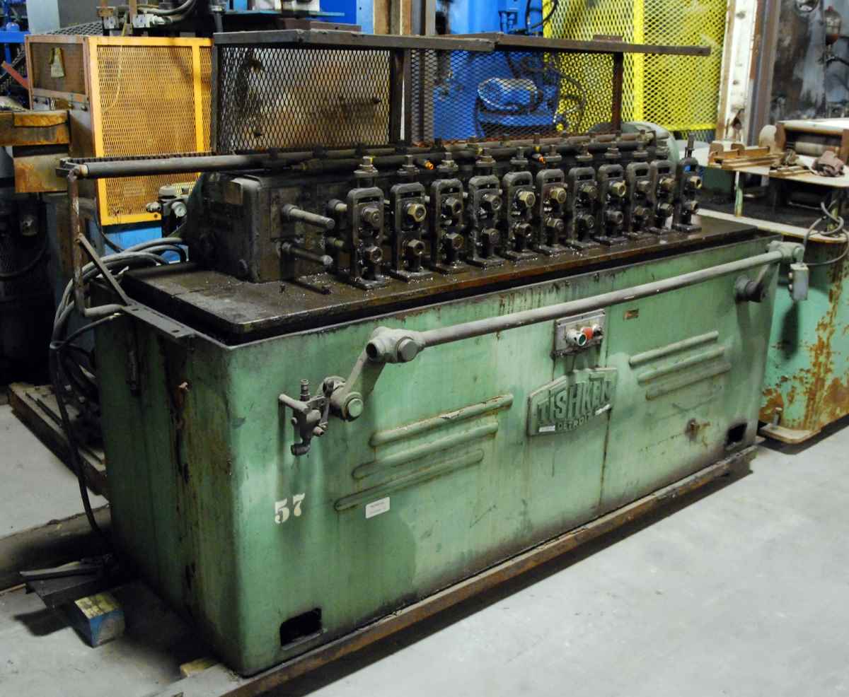 12 Stand, Tishken #12-RLW-1, 1" spindle diameter, 3.5" roll space, 5" horiz.cntrs, #2955 - Image 2