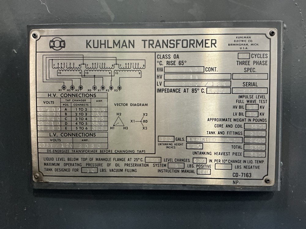 750 KVA 13200 Delta Primary, 208Y/120 Secondary, 3 phase, Padmount Transformer - Image 1