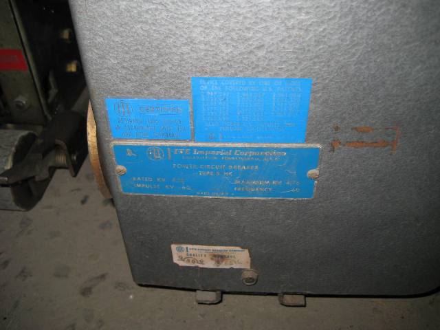 3000 Amp, ITE, 5HK-350, 4160 Volts, 125 VDC, electrically operated, drawout - Image 3