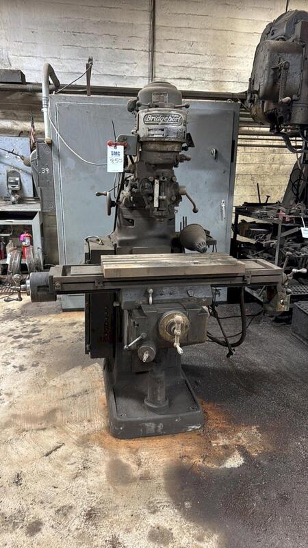 Bridgeport, Vertical Mill, 12" x 30" table, step pully, powered X-Axis, auxiliary head - Image 1