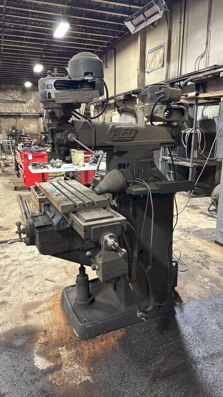 Bridgeport, Vertical Mill, 12" x 30" table, step pully, powered X-Axis, auxiliary head - Image 3