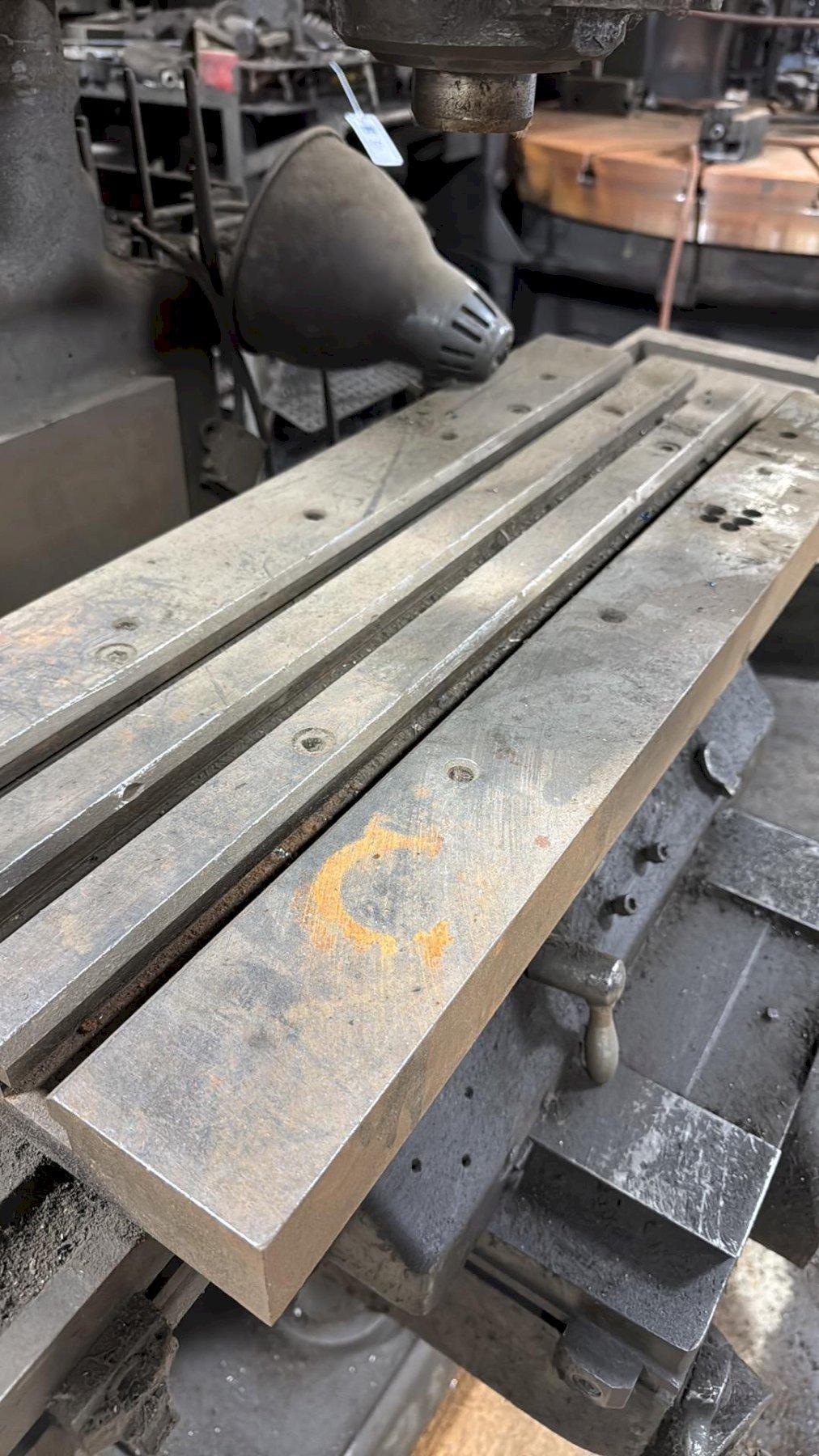 Bridgeport, Vertical Mill, 12" x 30" table, step pully, powered X-Axis, auxiliary head - Image 5
