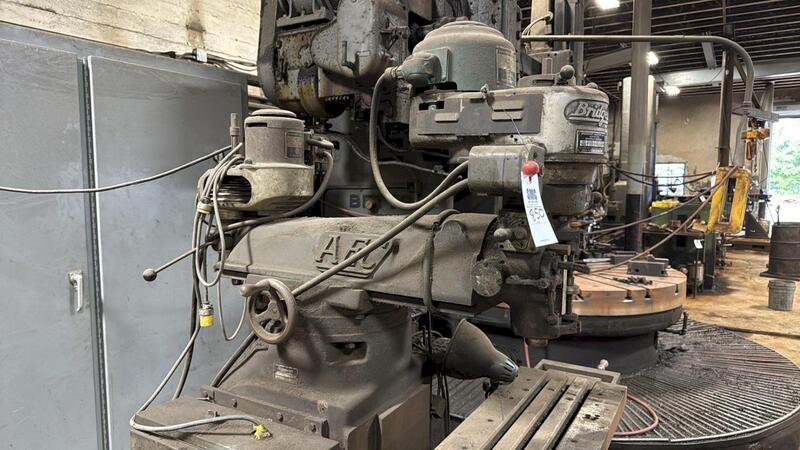 Bridgeport, Vertical Mill, 12" x 30" table, step pully, powered X-Axis, auxiliary head - Image 7