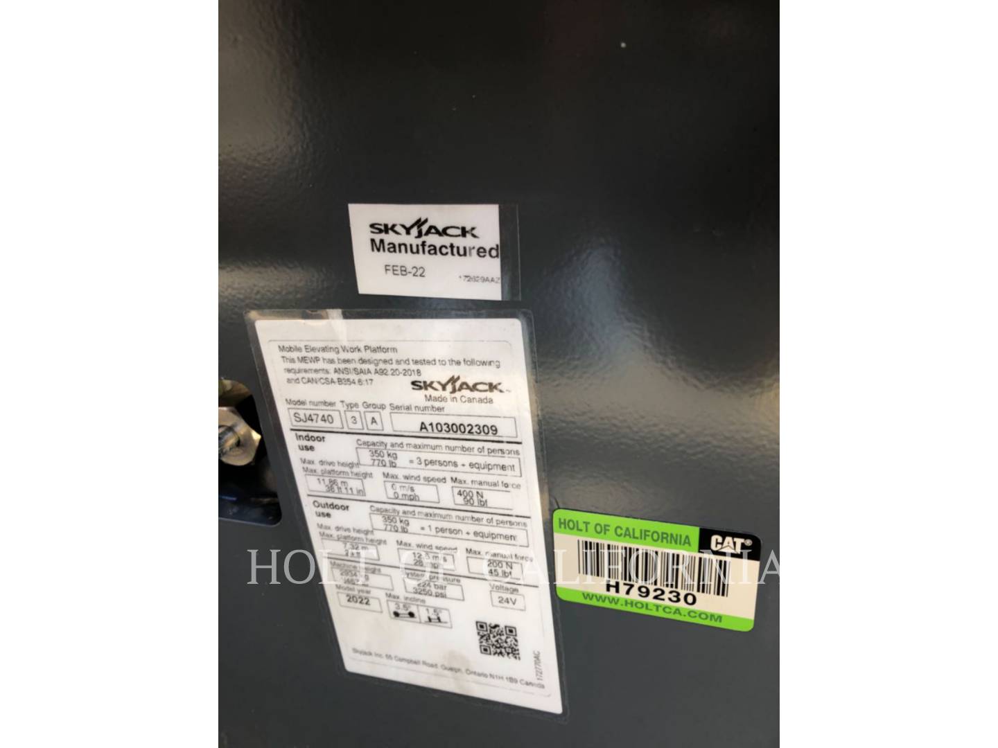 Skyjack, Inc. SCISSOR40E, Lift Scissor, 75 hours, S/N: A103002309, 2022 - Image 6
