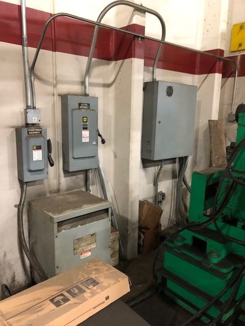 12" x .008" -.125" General Electric Littell-Bliss, slitting line, 4000 lbs, 16HP recoiler, transformer, parts - Image 4