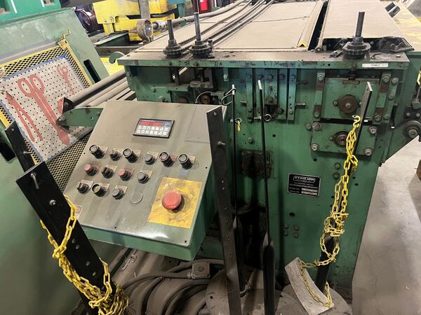 48" x 18" Gauge Bradbury Strilich Panther, Slitting Line, 480 V., 3ph, 120 FPM, upgraded, w/ parts - Image 3