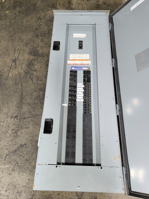 200 Amp. Square D, NQ472L2C NQ, Panelboard, 240 Volts, 3PH, 4 wire, 64 Space, 3R, w/ 23 breakers - Image 1