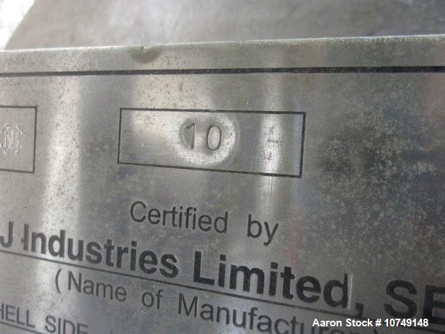 1185 sq.ft., 25 psi shell, 56 psi tube, Praj Industries, Horizontal Shell & Tube Heat Exchanger, 304L - Image 8