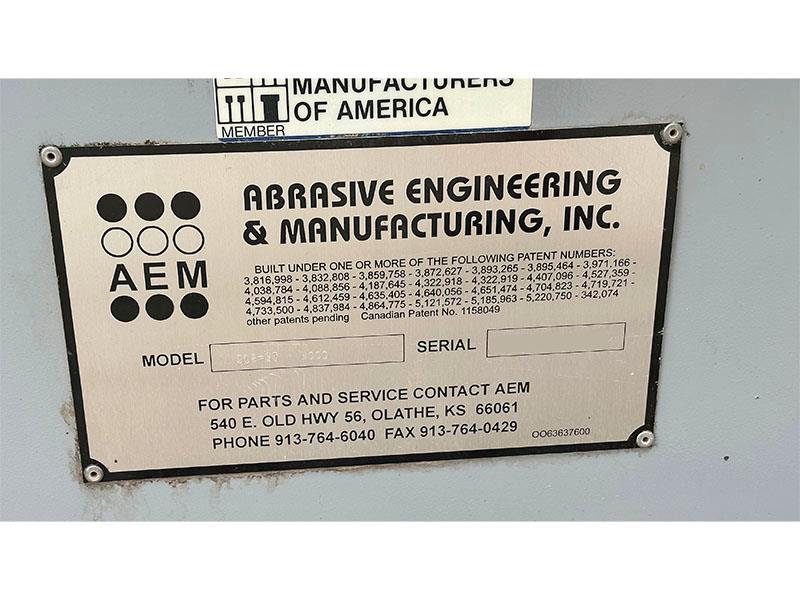 37" x 75" pneumatic belt tensioning, AEM #502-37, 2-head belt sander, 1995 - Image 4