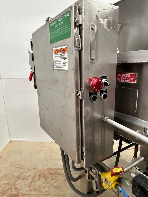 Rietz-Bepex #RS-15-K3403-6, twin shaft jacketed mixer, 41" L x 30.5" W x 19.5" D trough, portable on wheels - Image 8
