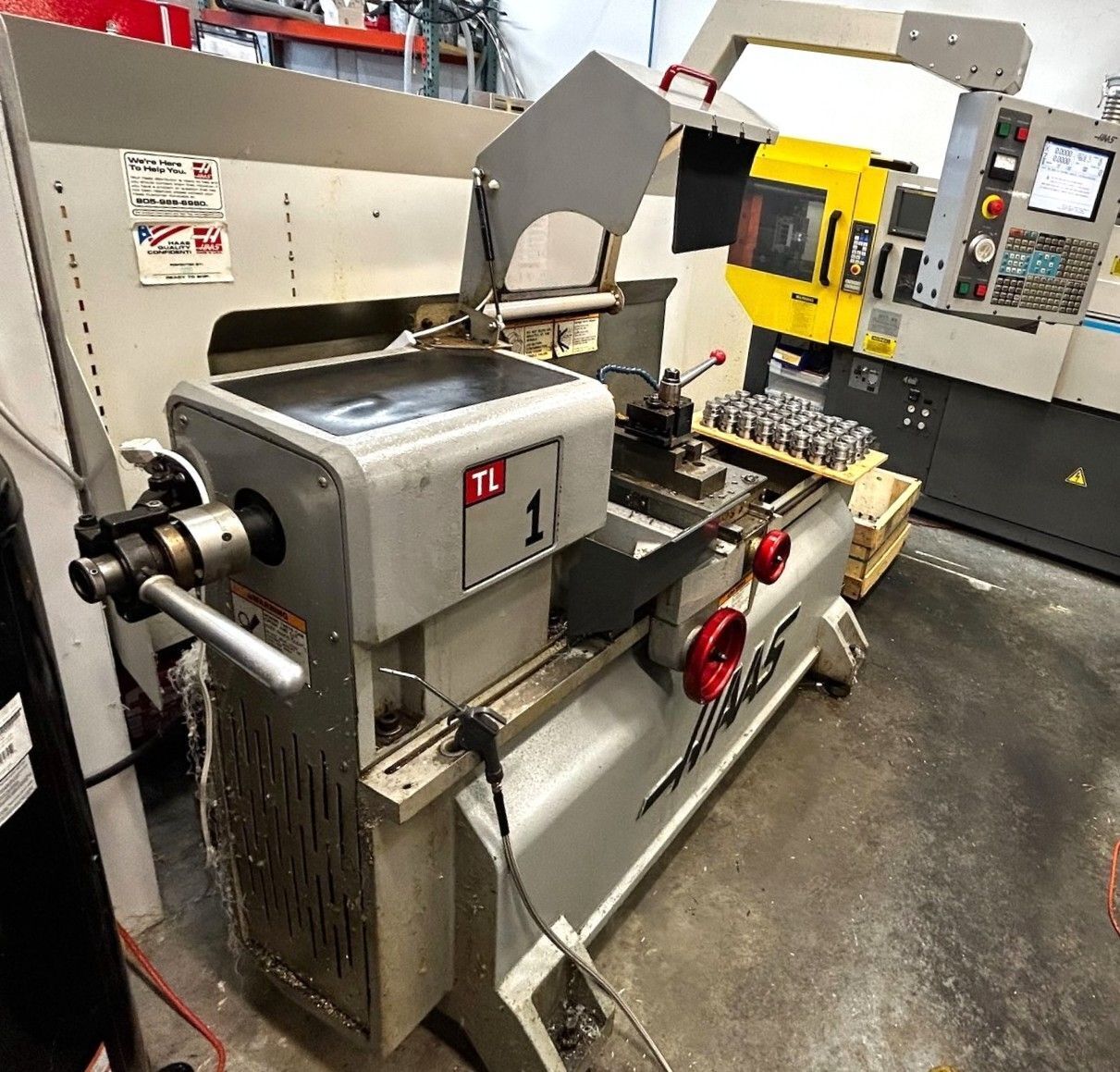 Haas #TL-1, CNC lathe, 16" swing, 10" chuck, 1.7" bar, 16" diameter x 30" L max cut, 30" centers, 7.5 HP - Image 7