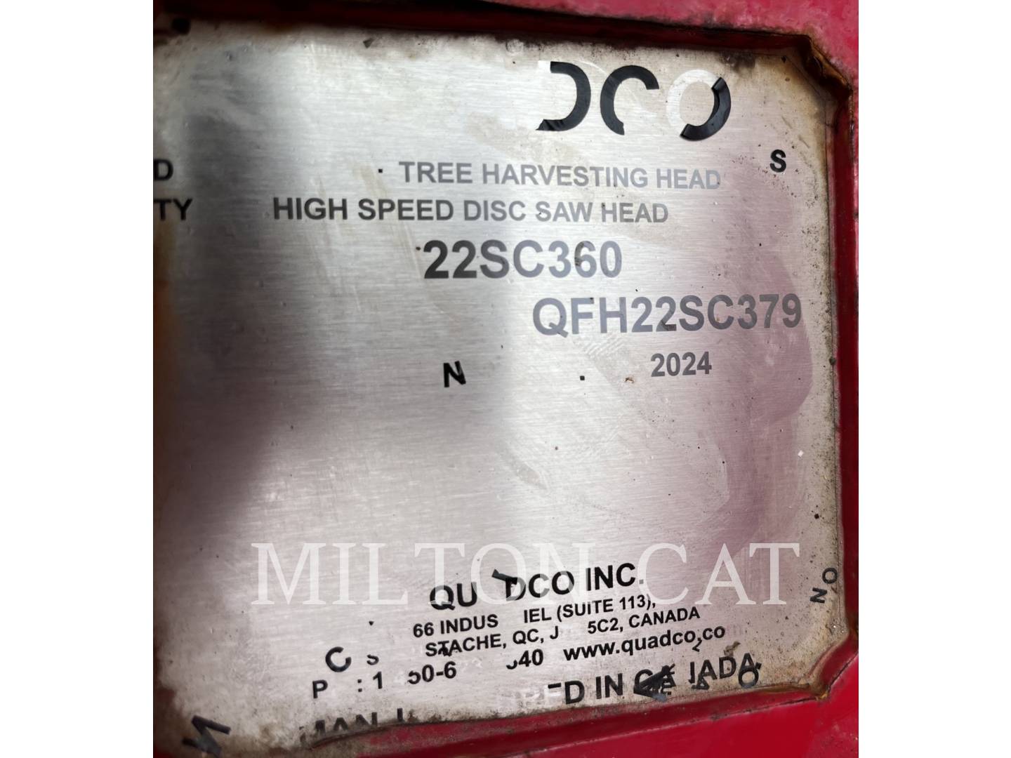 Quadco QUADCO QFH6351-360CTR 22SC SAW HEAD, Forestry Feller Bunch Head, S/N: QFH22SC379, 2024 - Image 5
