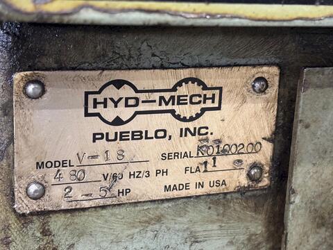 18" x 20" Hyd-Mech #V-18A, automatic vertical tilt bandsaw, 1.25" x 14'11" blade, 65-385 FPM, PLC, automatic - Image 2
