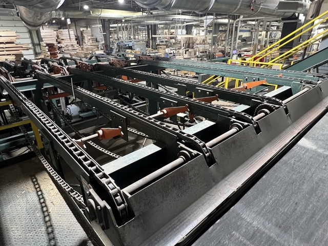 Automated Lumber Handling, 6-Strand Chain Deck, w/Pneumatic Pin Stop, 12.67' Long - Image 1