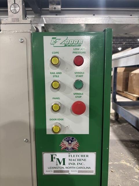 Fletcher Machine #E-ZDoor, Raised Panel Door Machine, 129" width x 48" D max Work capacity, 1" Material - Image 2