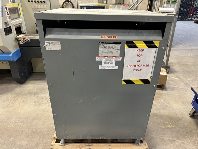 150 KVA 480 Primary, 208Y/120 Secondary, Square D, General Purpose Transformer, 3 Phase, 60 Hz, 180/416 Amps - Image 1