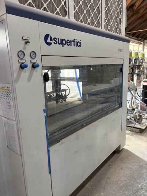 Superfici #Mini-Plus-P, Reciprocating Spray Machine, 16' L x 51" width x 3.5" thick max Workpiece Size, 63" - Image 6